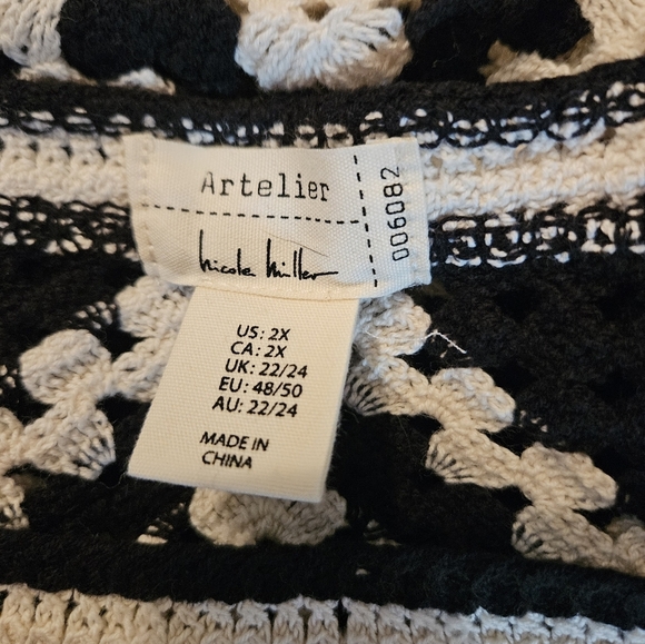 Nicole Miller Crochet Knit Tank Top, Size 2X - Picture 4 of 4